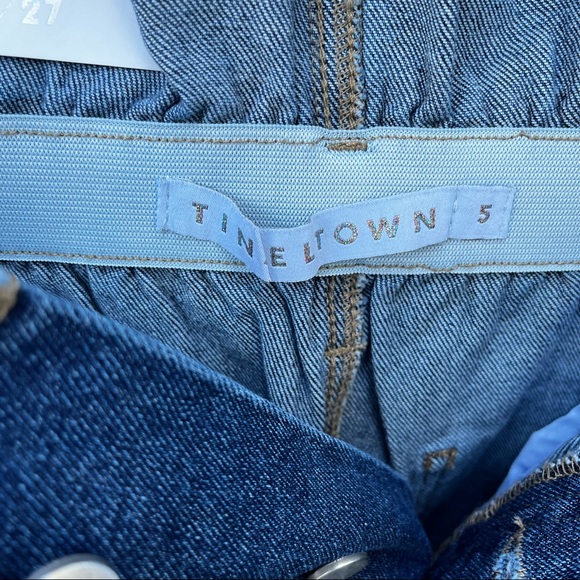Tinseltown Denim Paperbag Raw Edge Waist Buttonfly Hi-Rise Skinny Jeans Sz 5/27 - Picture 3 of 16